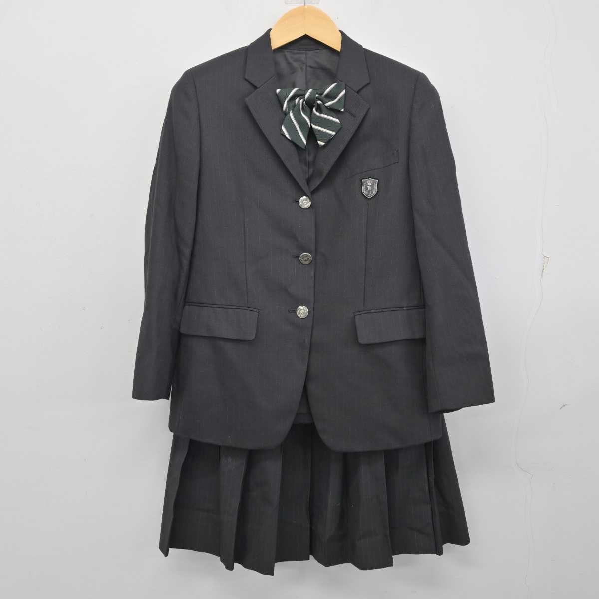 【中古】大阪府 汎愛高等学校 女子制服 3点 (ブレザー・スカート) sf056527