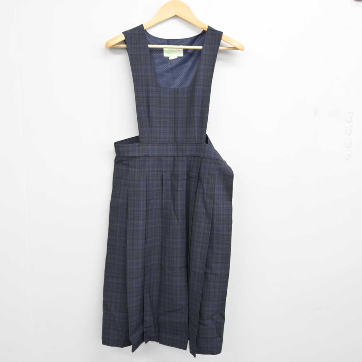 【中古】福岡県 柏原中学校 女子制服 2点 (シャツ・ジャンパースカート) sf056541