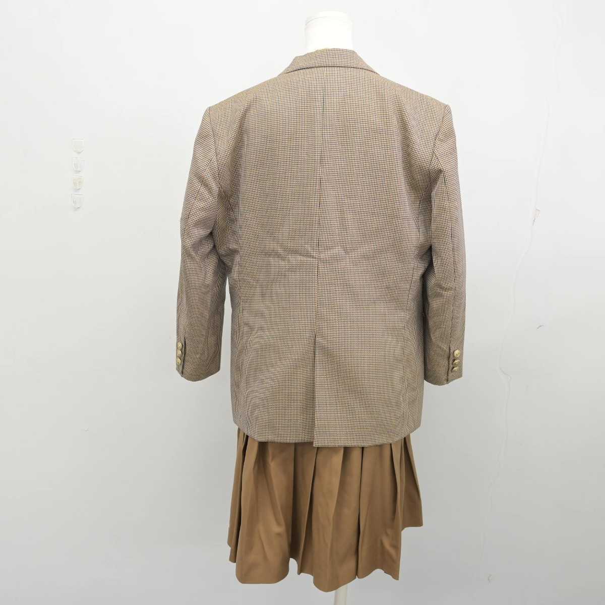 【中古】福岡県 福島東高等学校 女子制服 5点 (ブレザー・ニット・スカート) sf056542