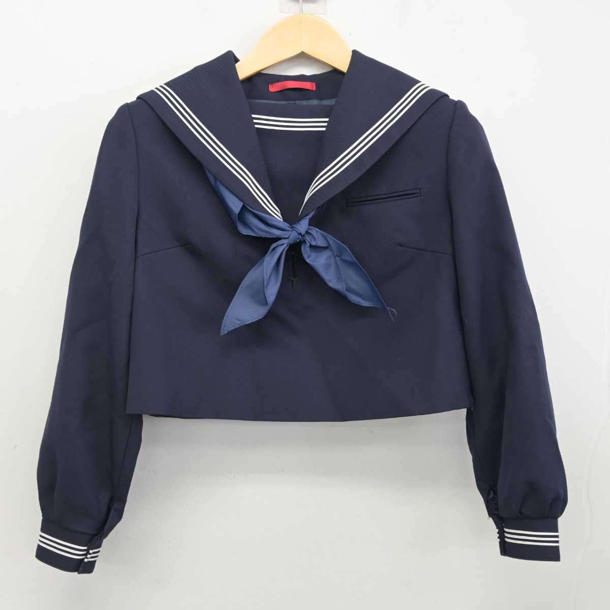 【中古】福岡県 玄洋中学校 女子制服 3点 (セーラー服・ジャンパースカート) sf056555