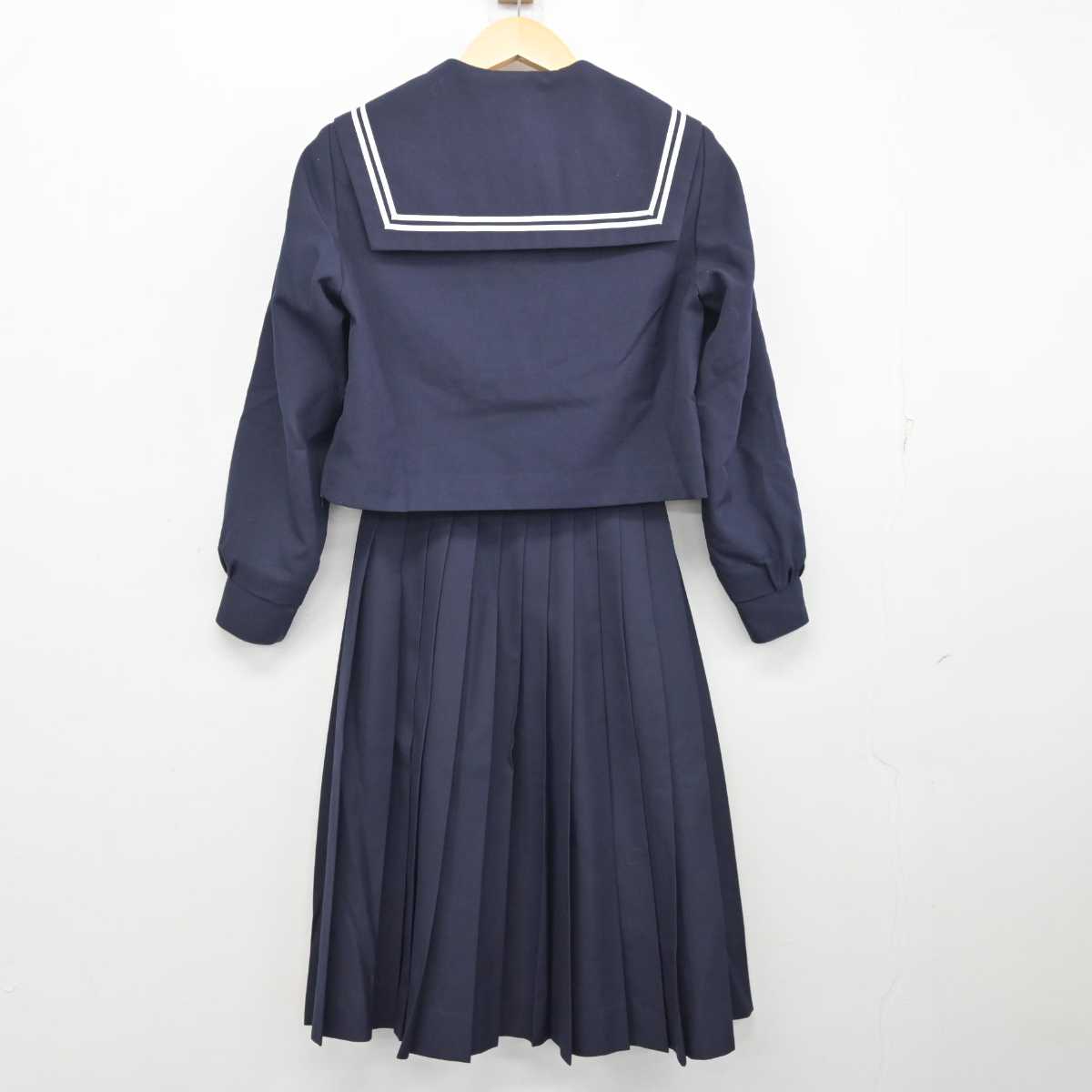 【中古】愛知県 明祥中学校 女子制服 2点 (セーラー服・スカート) sf056561