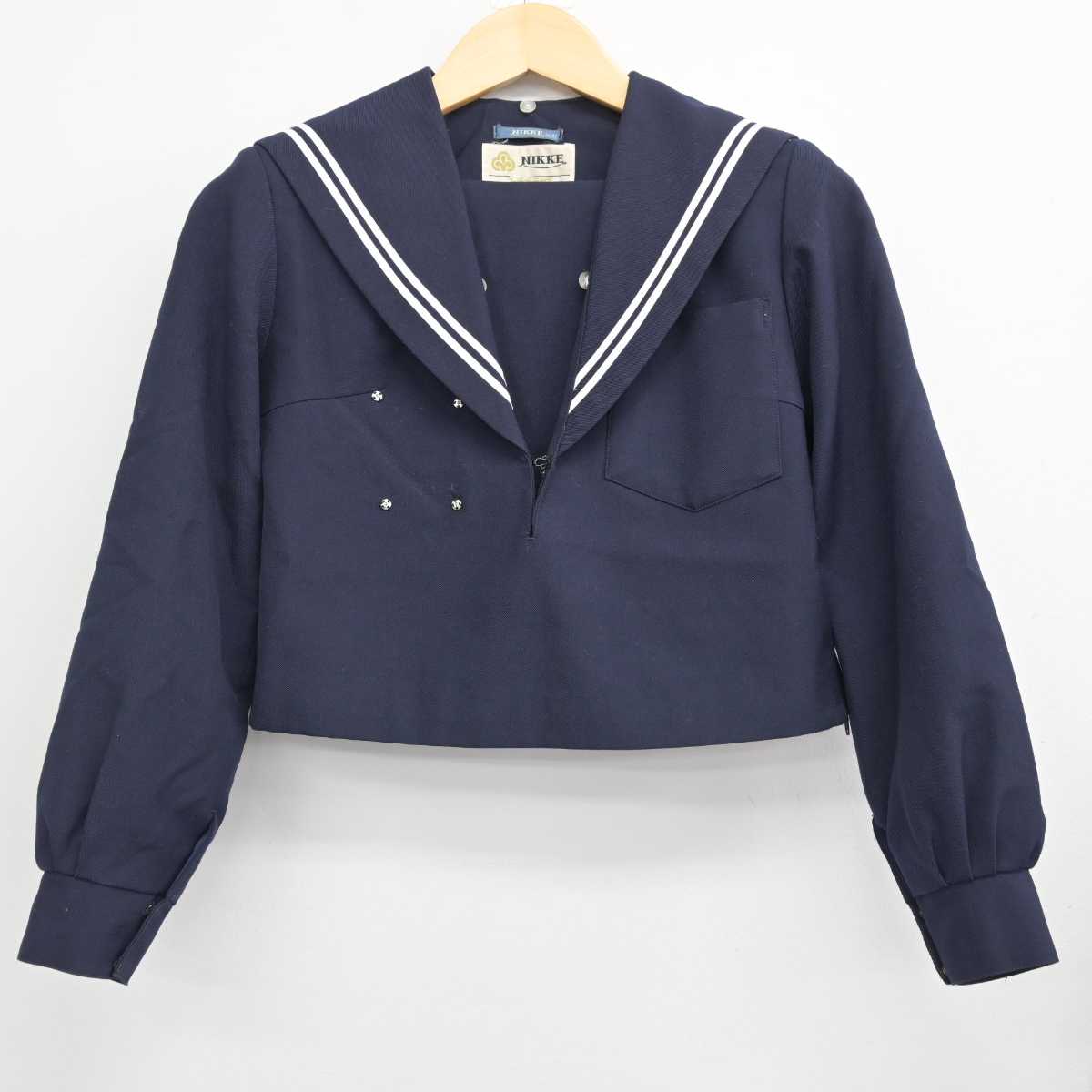 【中古】愛知県 明祥中学校 女子制服 2点 (セーラー服・スカート) sf056561