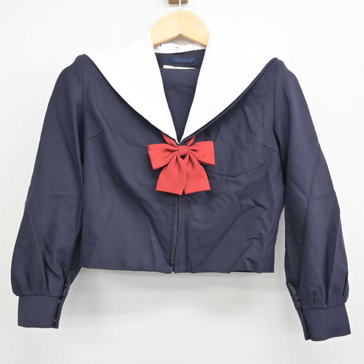 【中古】愛知県 味岡中学校 女子制服 3点 (セーラー服・セーラー服・スカート) sf056580