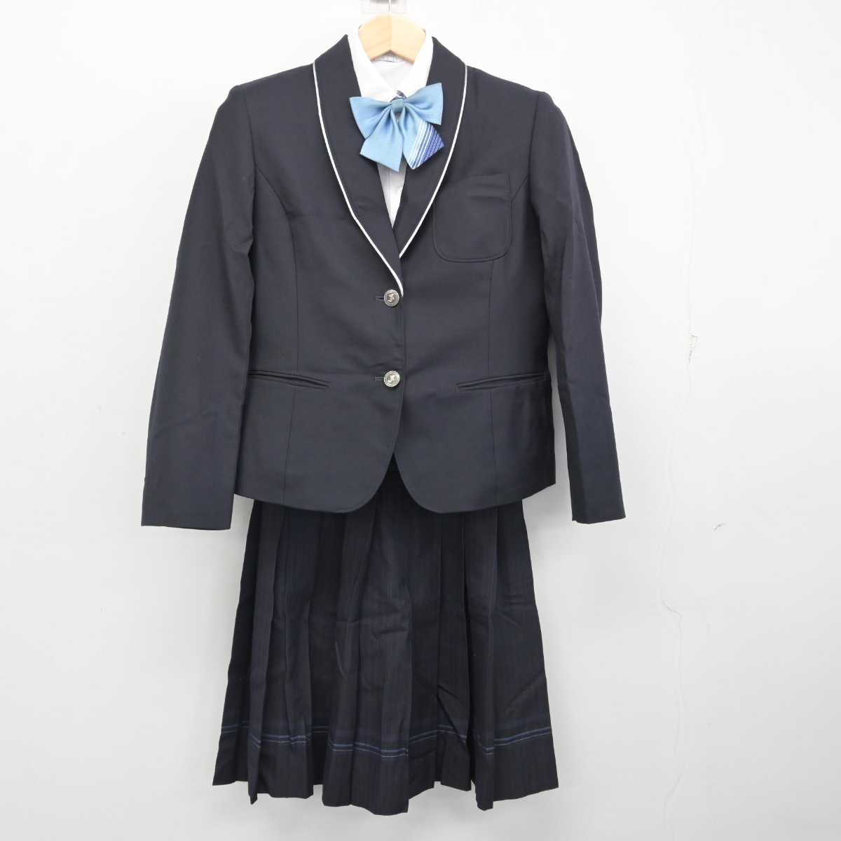 【中古】愛知県 新城有教館高等学校 女子制服 3点 (ブレザー・シャツ・スカート) sf056591