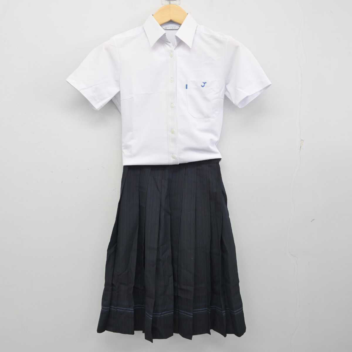 【中古】愛知県 新城有教館高等学校 女子制服 3点 (シャツ・スカート) sf056594