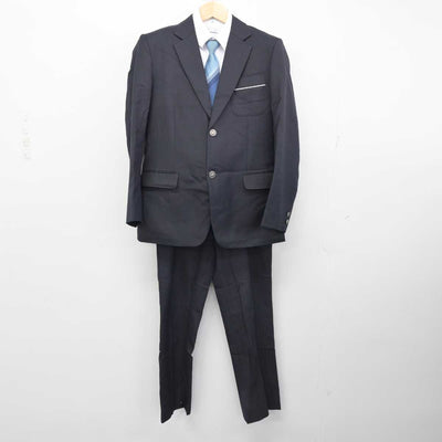 【中古】愛知県 新城有教館高等学校 男子制服 3点 (ブレザー・シャツ・ズボン) sf056599