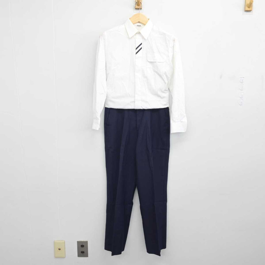 【中古】岡山県 就実高等学校 男子制服 4点 (ブレザー・シャツ・ズボン) sf056615