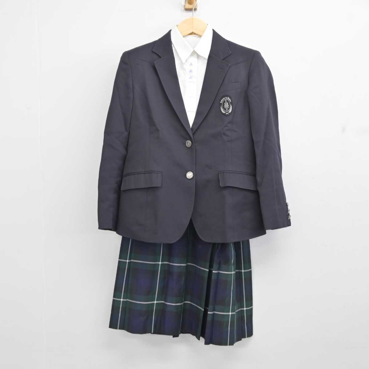 【中古】福島県 桜の聖母学院高等学校 女子制服 3点 (ブレザー・シャツ・スカート) sf056622