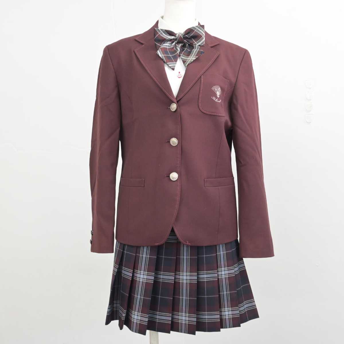 【中古】愛知県 名古屋経済大学市邨高等学校 女子制服 4点 (ブレザー・シャツ・スカート) sf056626