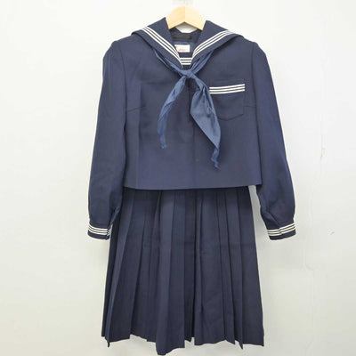 【中古】広島県 三原市立第五中学校 女子制服 3点 (セーラー服・スカート) sf056639