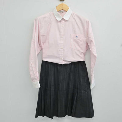 【中古】埼玉県 久喜高等学校 女子制服 4点 (ブレザー・ニット・シャツ・スカート) sf056653