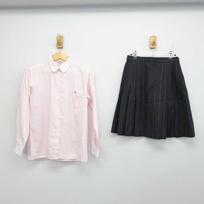 【中古】埼玉県 久喜高等学校 女子制服 4点 (ブレザー・ニット・シャツ・スカート) sf056653