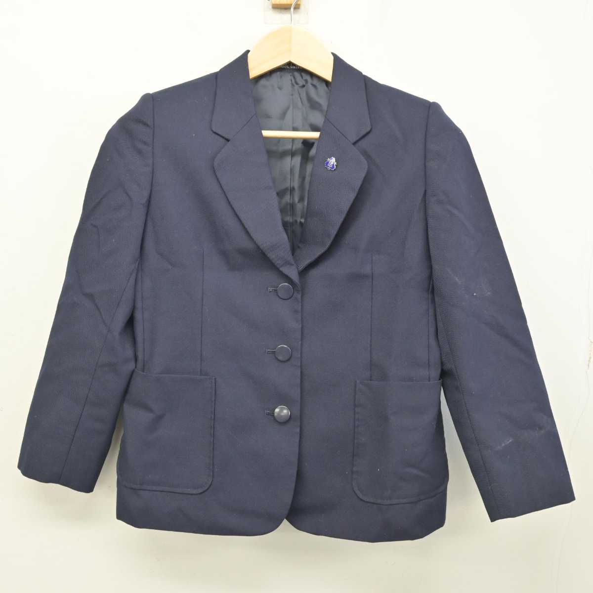 【中古】神奈川県 蒔田中学校 女子制服 3点 (ブレザー・スカート) sf056660