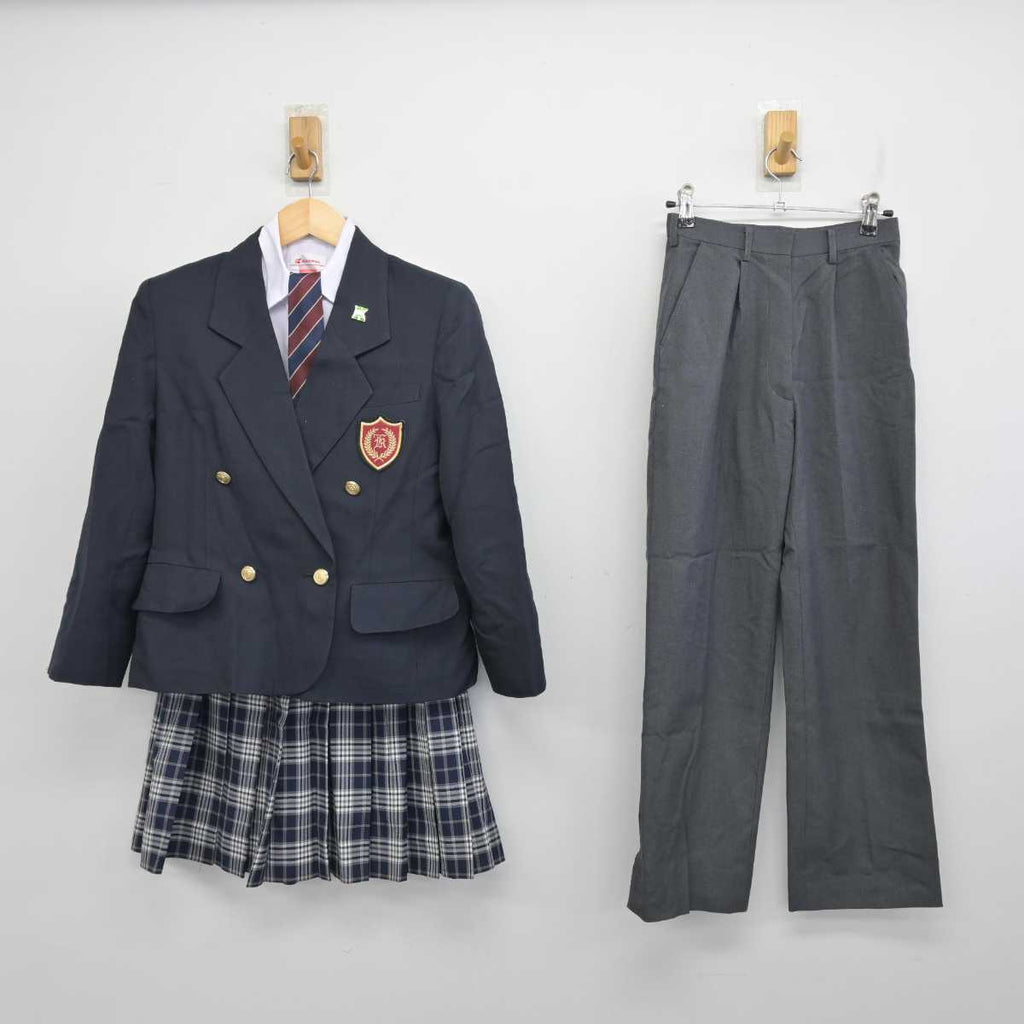 【中古】神奈川県 釜利谷高等学校 女子制服 6点 (ブレザー・シャツ・スカート・ズボン) sf056663