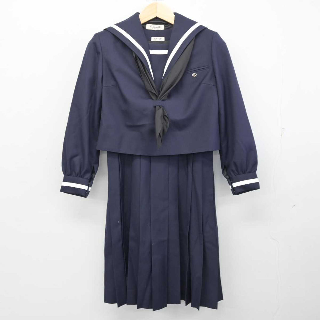 【中古】熊本県 熊本県立第一高等学校 女子制服 4点 (セーラー服・ジャンパースカート) sf056669