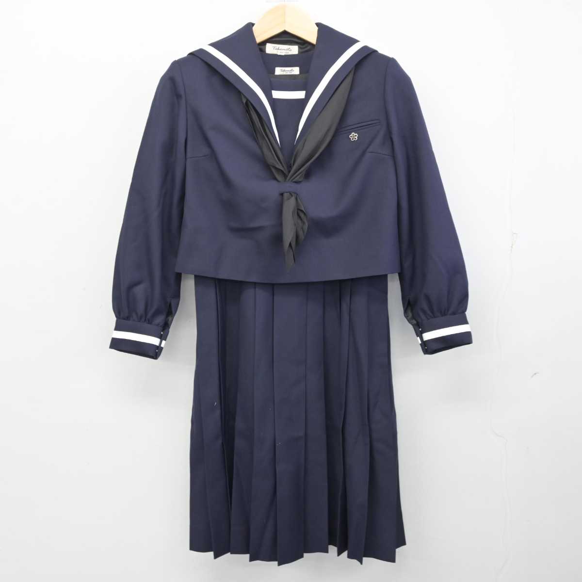 【中古】熊本県 熊本県立第一高等学校 女子制服 4点 (セーラー服・ジャンパースカート) sf056669