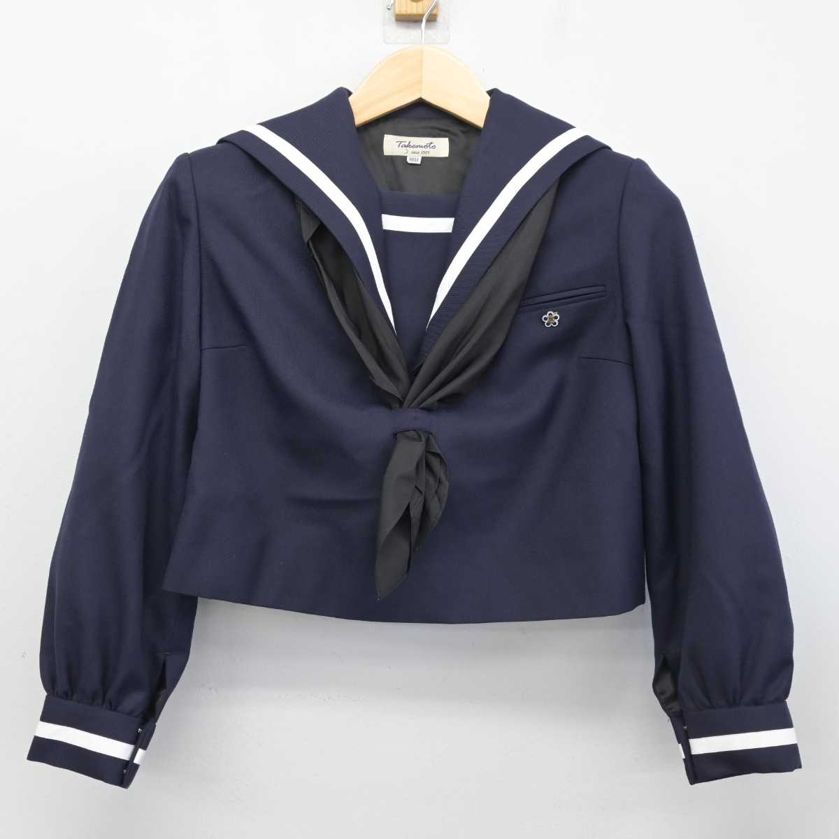 【中古】熊本県 熊本県立第一高等学校 女子制服 4点 (セーラー服・ジャンパースカート) sf056669