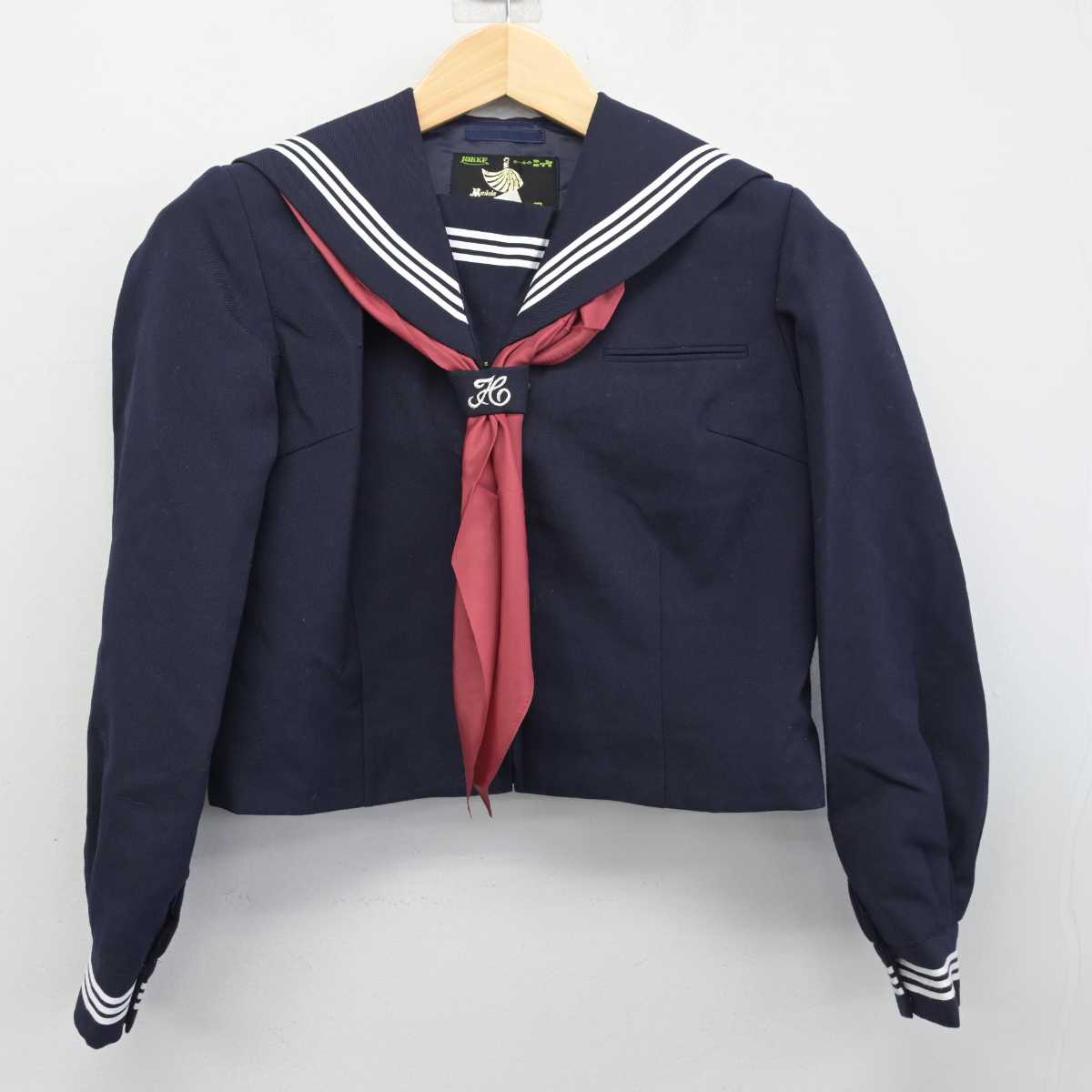 【中古】東京都 向陽中学校 女子制服 3点 (セーラー服・ジャンパースカート) sf056675