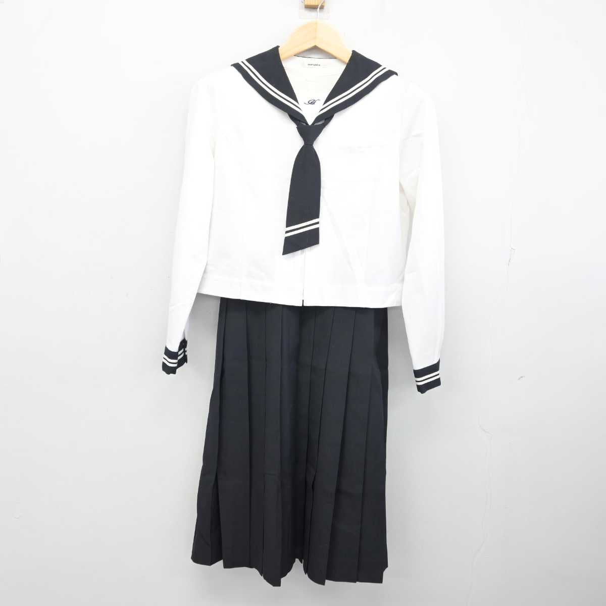 【中古】埼玉県 星野学園中学校 女子制服 4点 (セーラー服・セーラー服・スカート) sf056686