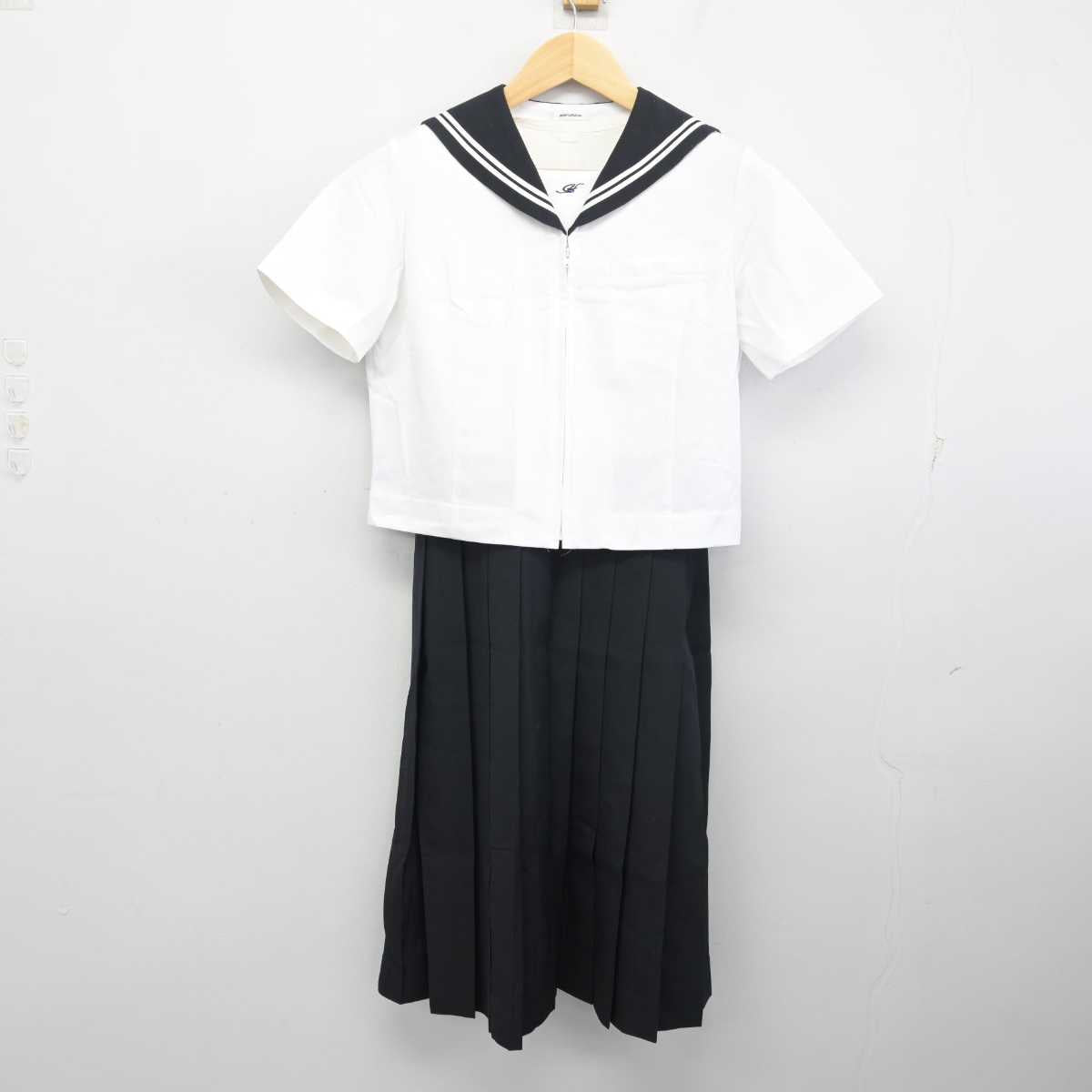 【中古】埼玉県 星野学園中学校 女子制服 4点 (セーラー服・セーラー服・スカート) sf056686