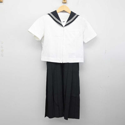 【中古】埼玉県 星野学園中学校 女子制服 2点 (セーラー服・スカート) sf056687