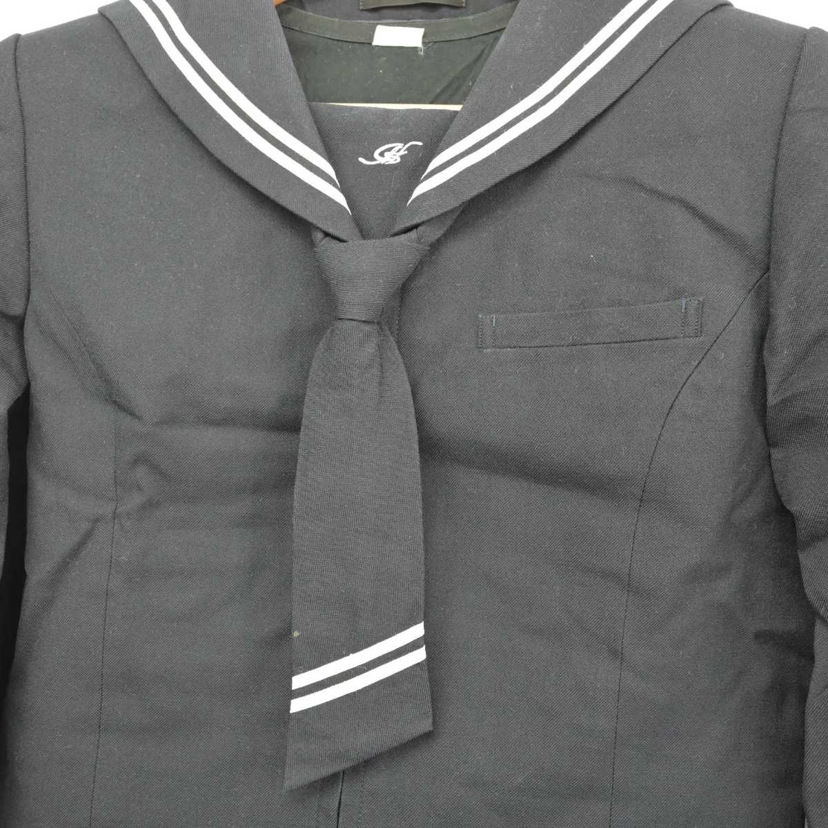 【中古】埼玉県 星野学園中学校 女子制服 2点 (セーラー服・スカート) sf056688