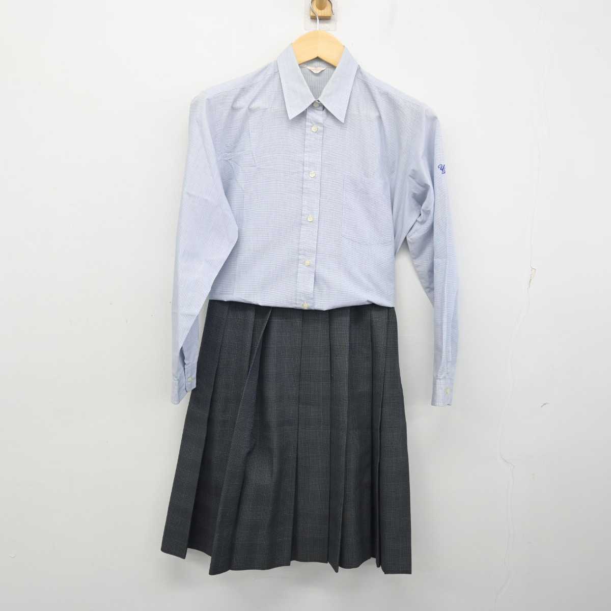 【中古】岐阜県 鶯谷中学高等学校 女子制服 2点 (シャツ・スカート) sf056694