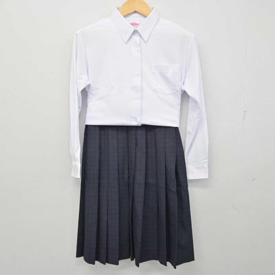 【中古】福岡県 福岡市内中学新標準服 女子制服 2点 (シャツ・スカート) sf056713