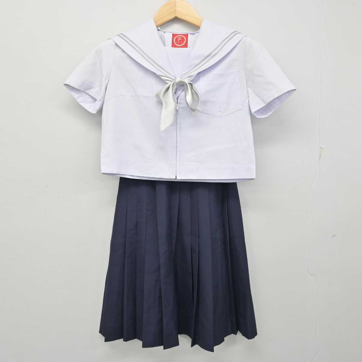 【中古】愛知県 岩崎中学校 女子制服 3点 (セーラー服・スカート) sf056731