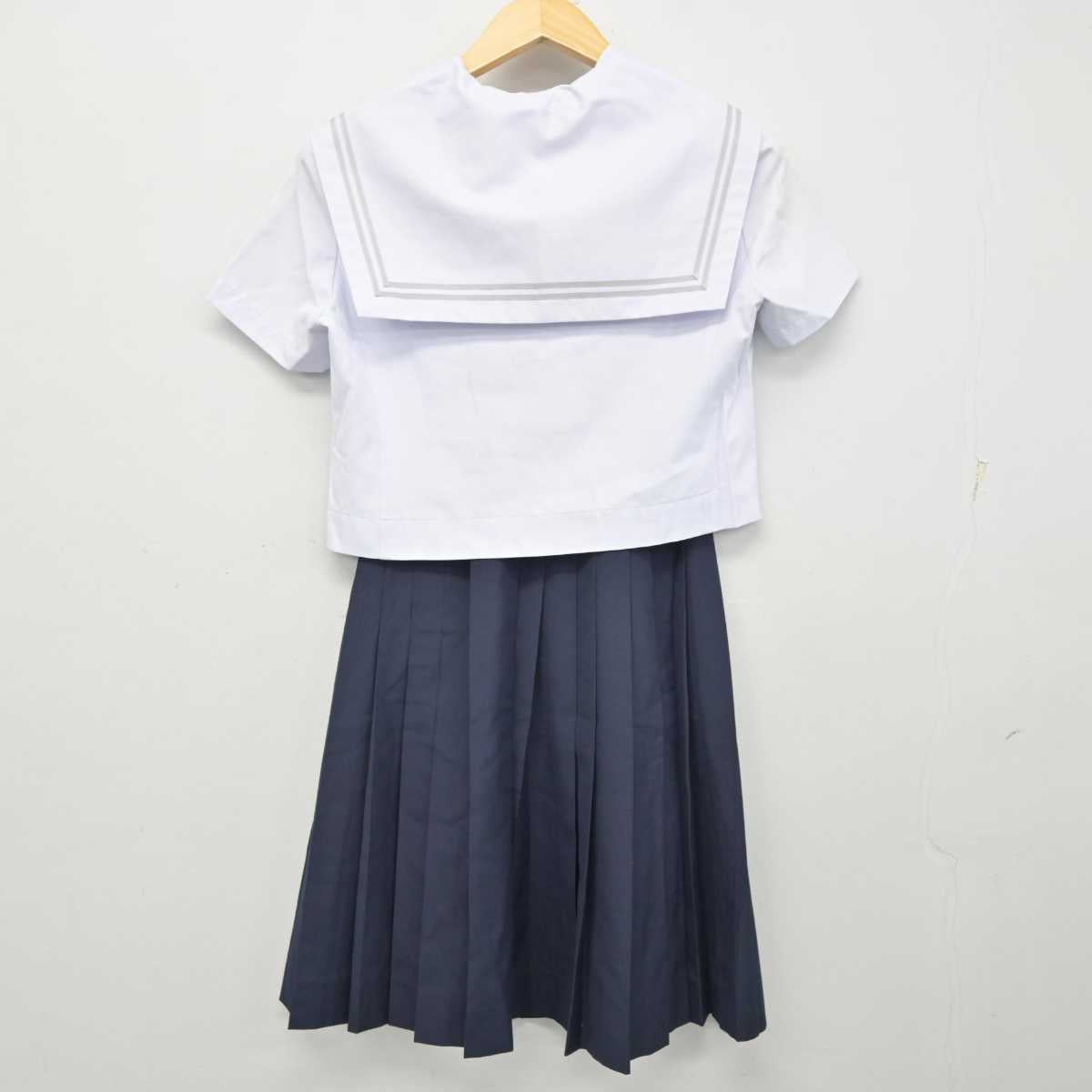 【中古】愛知県 岩崎中学校 女子制服 3点 (セーラー服・スカート) sf056731