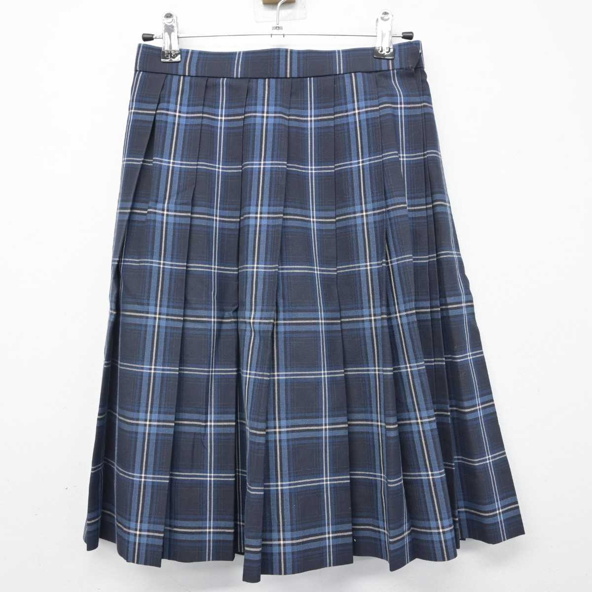 【中古】福岡県 古賀竟成館高等学校 女子制服 3点 (ニットベスト・シャツ・スカート) sf056735