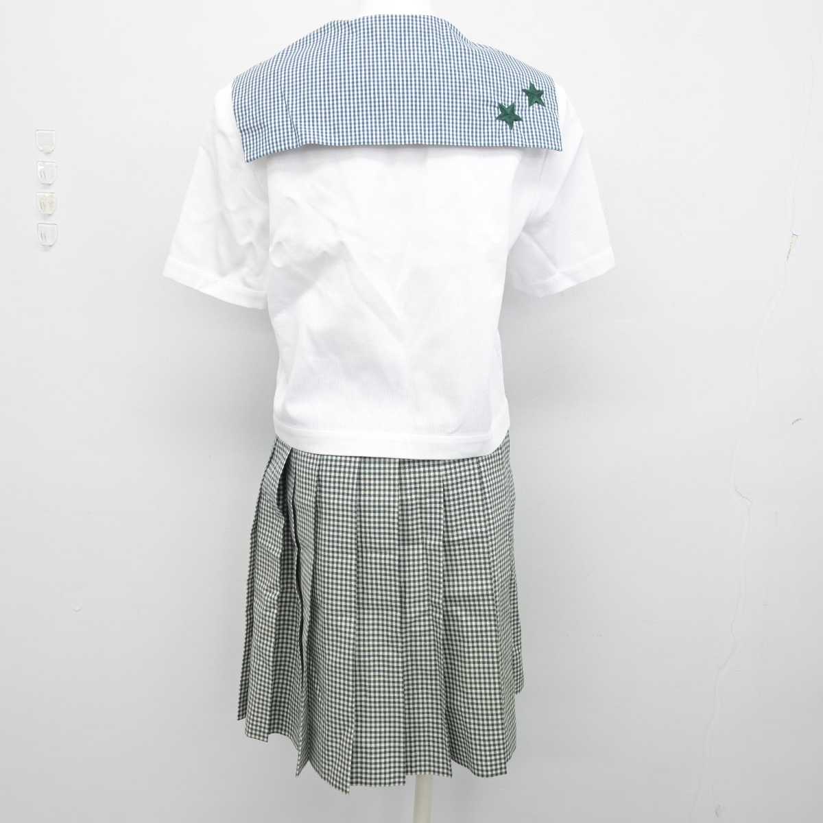 【中古】岡山県 就実高等学校 女子制服 3点 (セーラー服・スカート) sf056736