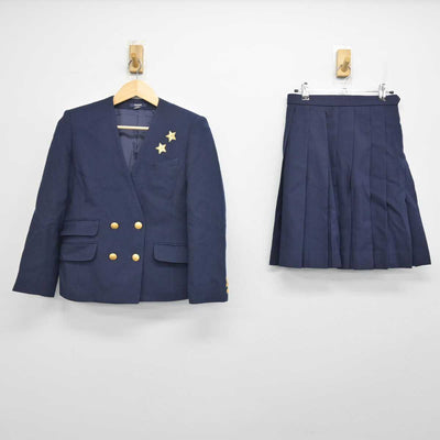 【中古】岡山県 就実高等学校 女子制服 3点 (ブレザー・スカート) sf056738