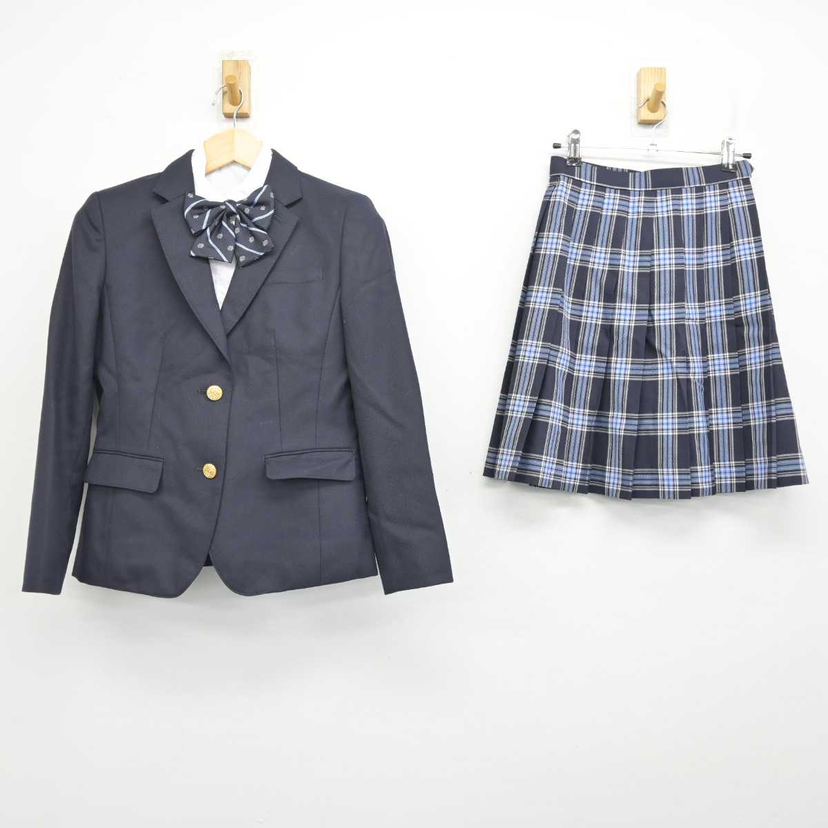 【中古】鹿児島県 屋久島おおぞら高等学校 女子制服 4点 (ブレザー・シャツ・スカート) sf056742