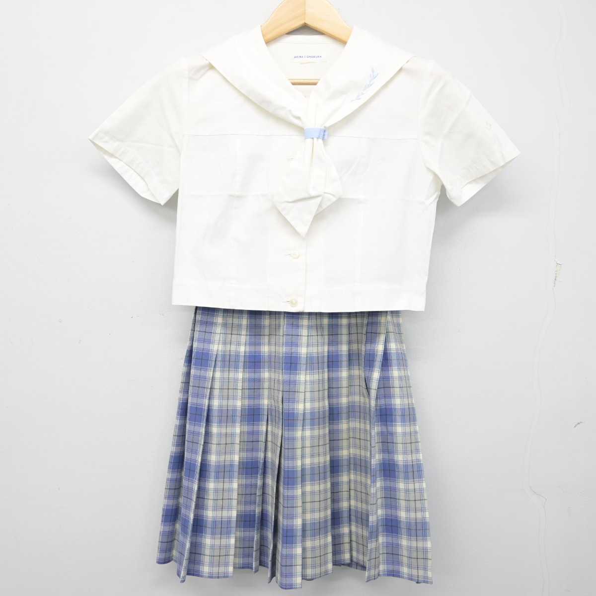 【中古】愛知県 名城大学附属高等学校 女子制服 2点 (セーラー服・スカート) sf056750