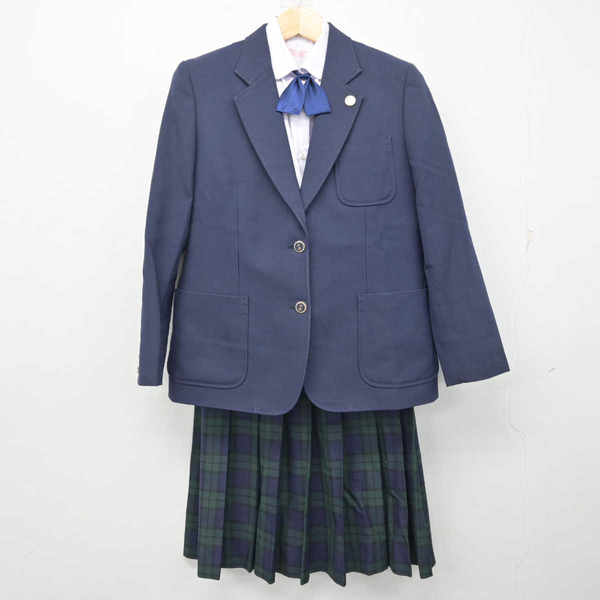 【中古】千葉県 臼井西中学校 女子制服 6点 (ブレザー・ベスト・シャツ・スカート) sf056753