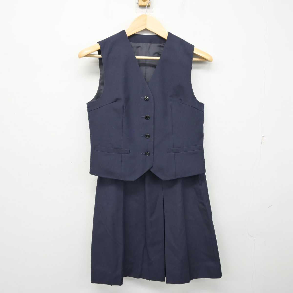 【中古】埼玉県 春日部女子高等学校 女子制服 2点 (ベスト・スカート) sf056761