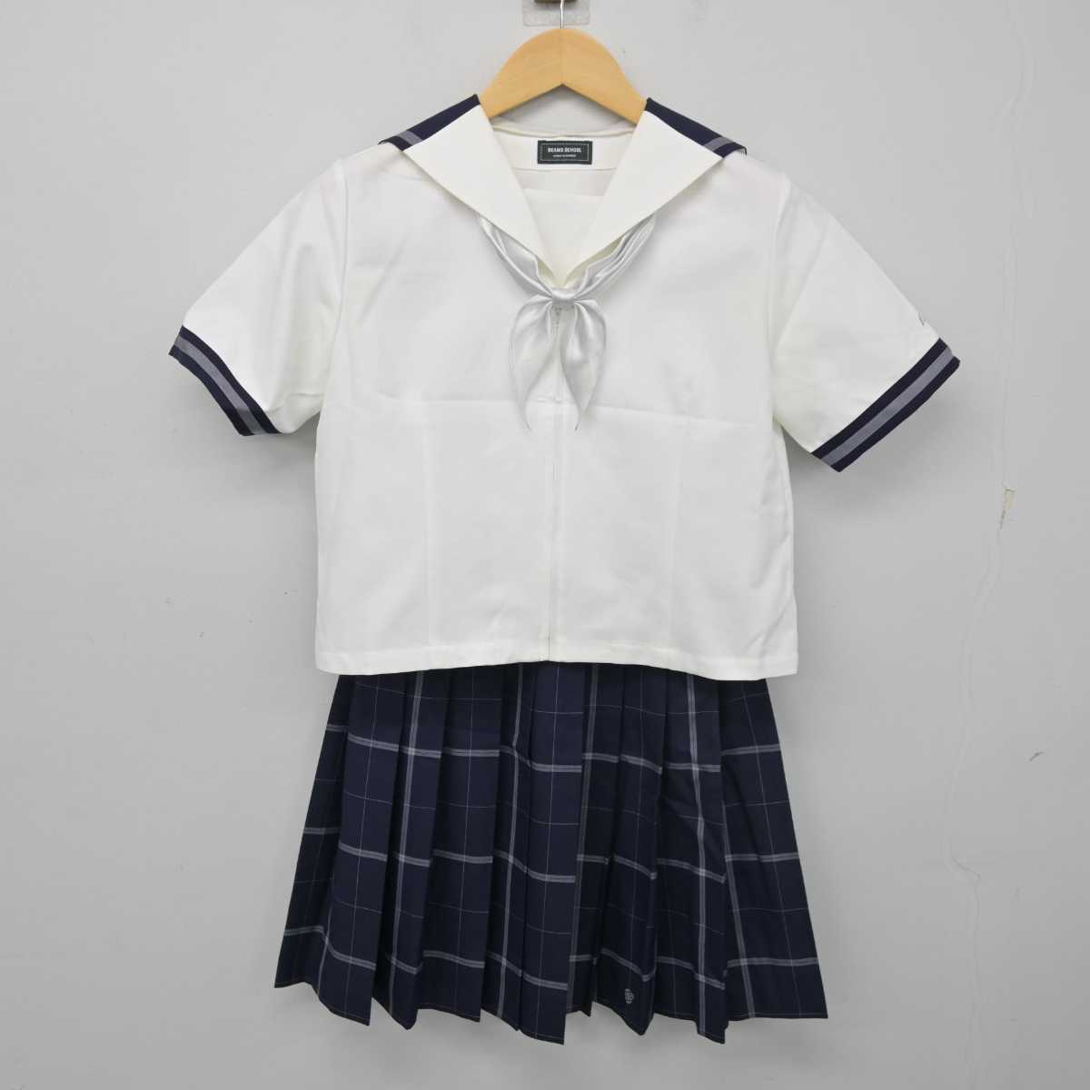 【中古】東京都 武蔵野大学高等学校 女子制服 2点 (セーラー服・スカート) sf056765