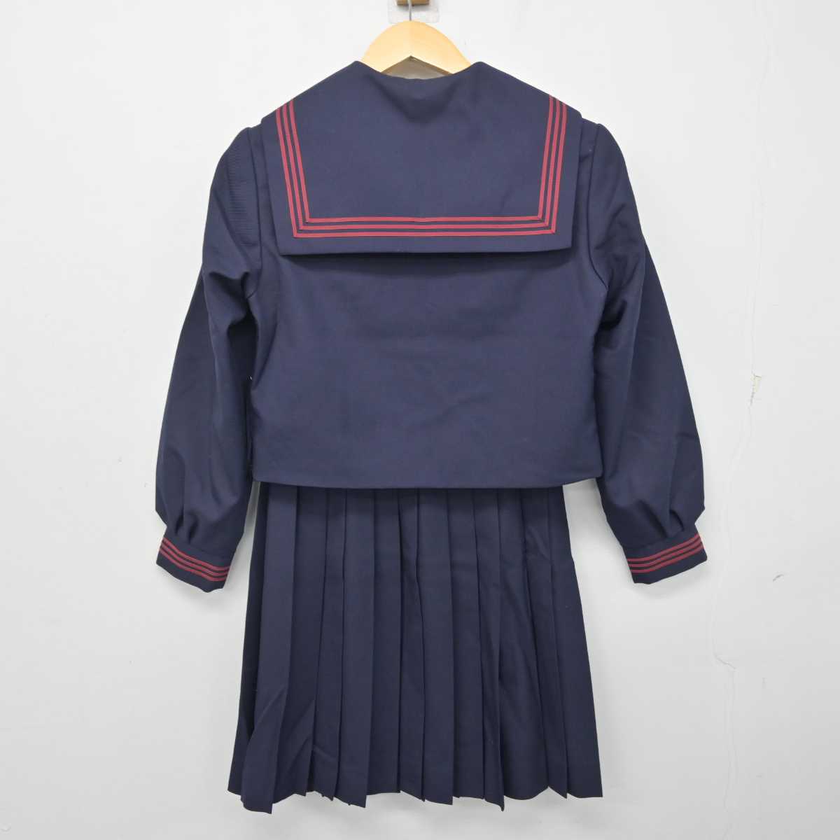 【中古】神奈川県 南足柄中学校 女子制服 3点 (セーラー服・スカート) sf056771