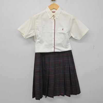 【中古】北海道 立命館慶祥中学校 女子制服 2点 (シャツ・スカート) sf056791