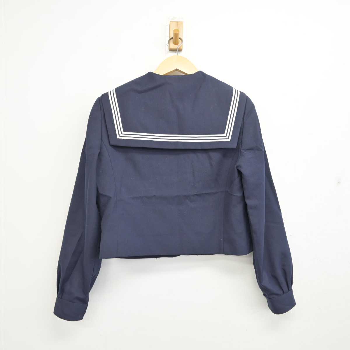 【中古】岐阜県 藍川中学校 女子制服 4点 (セーラー服・スカート・スカート) sf056801