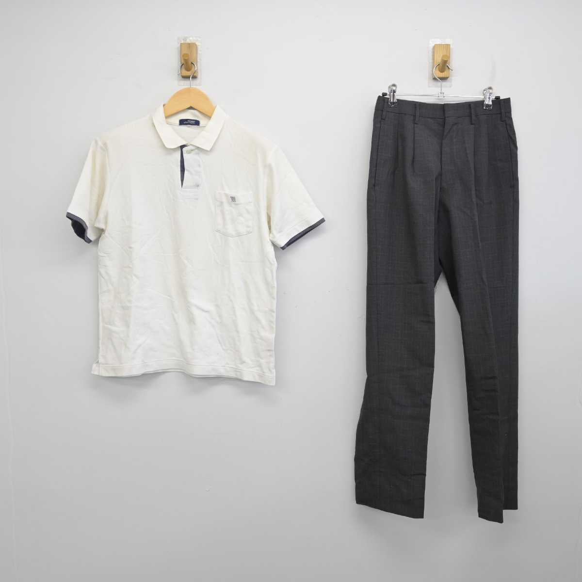 【中古】岐阜県 各務原高等学校 男子制服 2点 (シャツ・ズボン) sf056803