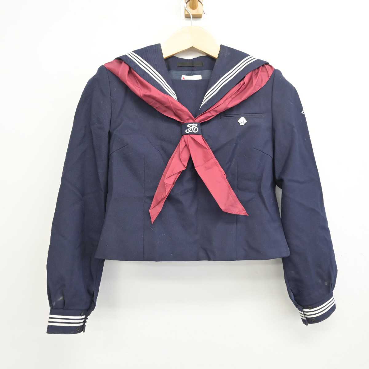 【中古】千葉県 鎌ケ谷市立第四中学校 女子制服 4点 (セーラー服・スカート) sf056807