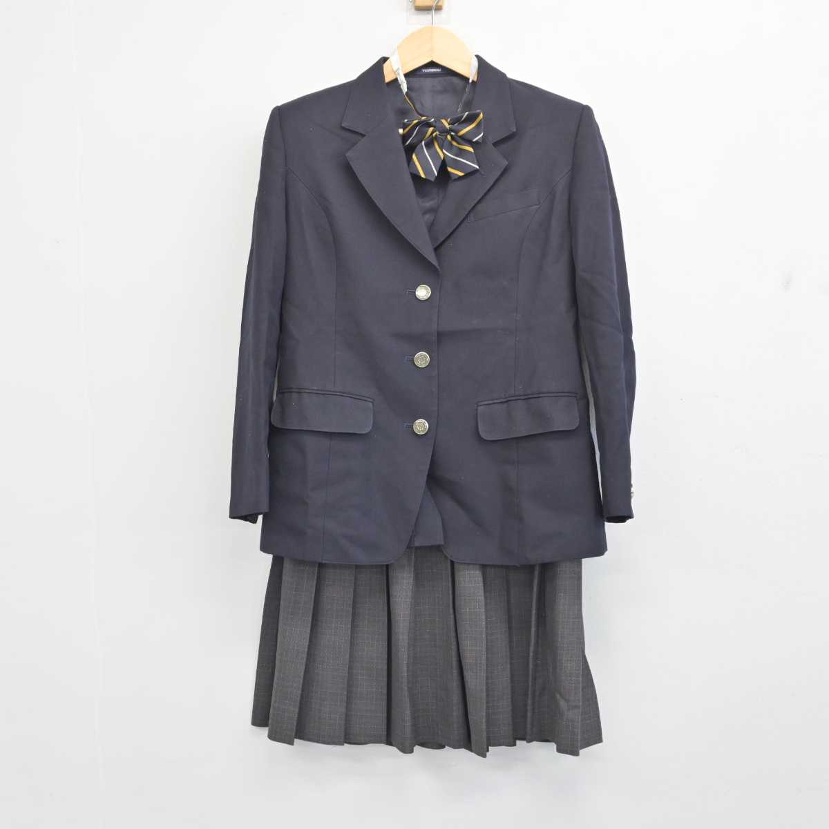 【中古】北海道 札幌平岸高等学校 女子制服 3点 (ブレザー・スカート) sf056816