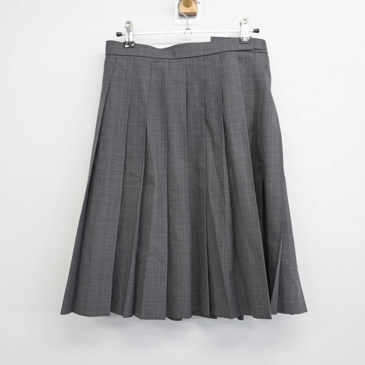 【中古】北海道 札幌平岸高等学校 女子制服 2点 (ニット・スカート) sf056817