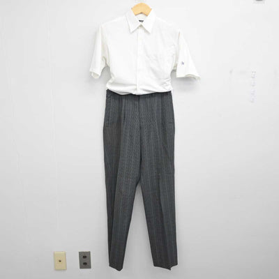 【中古】北海道 札幌北斗高等学校 男子制服 3点 (ニットベスト・シャツ・ズボン) sf056819