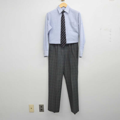 【中古】北海道 札幌北斗高等学校 男子制服 5点 (ブレザー・ニット・シャツ・ズボン) sf056820