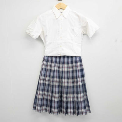 【中古】東京都 工学院大学附属中学校・高等学校 女子制服 3点 (ニットベスト・シャツ・スカート) sf056822