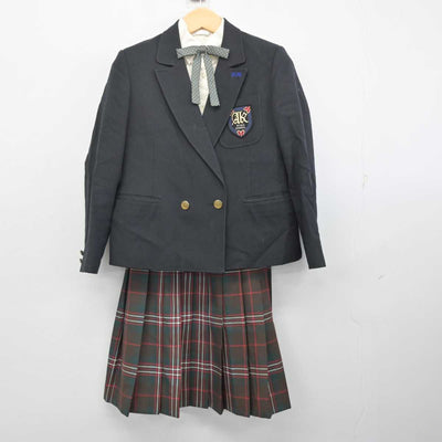 【中古】神奈川県 厚木北高等学校 女子制服 5点 (ブレザー・ベスト・シャツ・スカート) sf056848