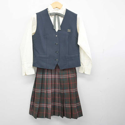 【中古】神奈川県 厚木北高等学校 女子制服 5点 (ブレザー・ベスト・シャツ・スカート) sf056848